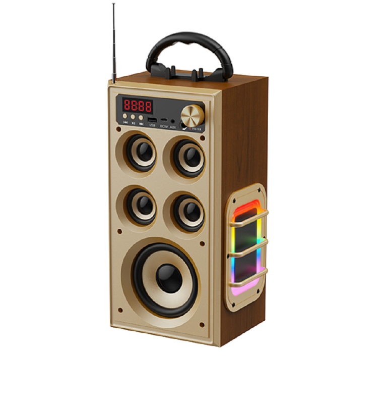 3600mAh Batterie Multifunktionales drahtloses Lautsprecher SNR≥75dB 4-Zoll 50-Magnet-Einheit Und Vier 2-Zoll 40-Magnet-Einheiten Mit RGB-beleuchtetem Bass-Diaphragma Für Musikliebhaber