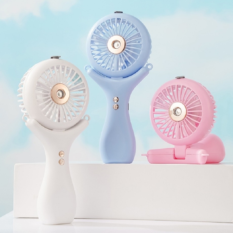 500mAh Batterie 2 Stunden Ladung 3 Windgeschwindigkeiten 148g Leichtgewicht Halterneck Desktop Handheld 3 In 1 Nano Spray Fan