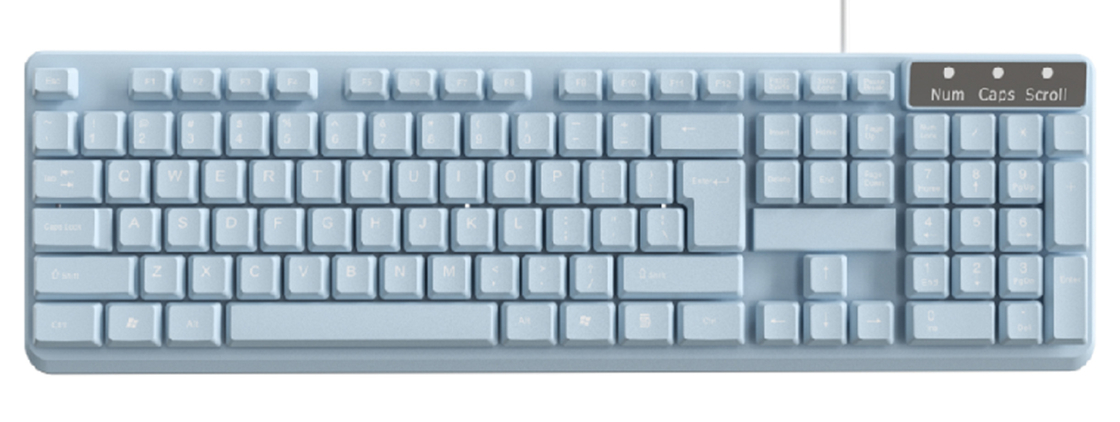 104-Taste Layout Carbon Film Tasten 376g wasserdicht HIPS Material Plug-and-play USB anpassbar für Büroangestellte