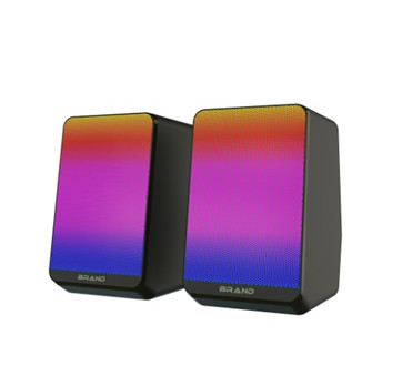 3W RMS-Leistung Dual 2 Zoll Lautsprecher SNR >30dB 0,46kg RGB-Beleuchtung Inline Volume Control 5V Gleichstrom-Eingang für Desktop