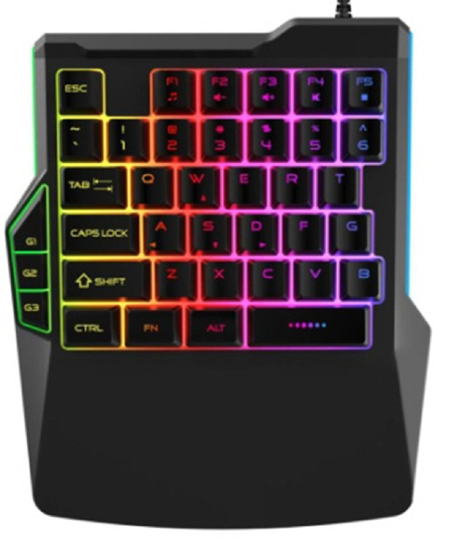 Ergonomisch gestaltet Kabelgeräte-Computer-Tastatur 19-Taste Rollover Makro-Funktion Eisenplatte Gegengewicht unterstützt Monochrom / farbiges Hintergrundlicht