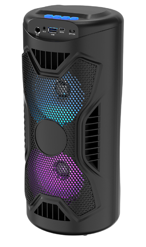 4 Zoll 45-Magnet Lautsprecher 1200mAh Batterie Wireless TWS 60Hz-16kHz Antwort Bluetooth / USB / TF / FM / AUX / TWS / Mikrofon / RGB-Unterstützung