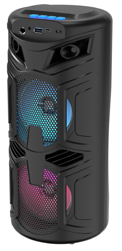 4 Zoll 45-Magnet Lautsprecher 1200mAh Batterie Wireless TWS 60Hz-16kHz Antwort Bluetooth / USB / TF / FM / AUX / TWS / Mikrofon / RGB-Unterstützung