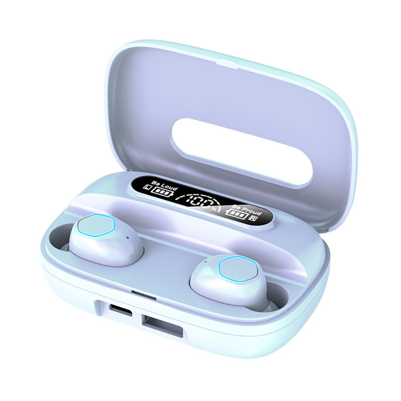 Bluetooth 5.1 Ohrhörer unterstützt A2DP/AVRDP/HFP-Protokolle Ohrhörer 40mAh Ladekast 500mAh F10 Dynamischer Antrieb für Business & Sport