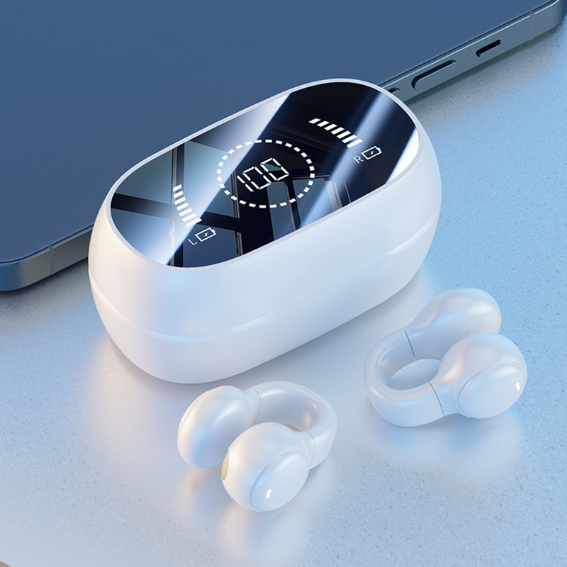 Bluetooth 5.3 Ohrhörer Voll offenes Ohr Design 9D Surround Sound Spiel Audio-Sync HIFI Digital Display 1.5H Aufladen 6H Einzelwiedergabe