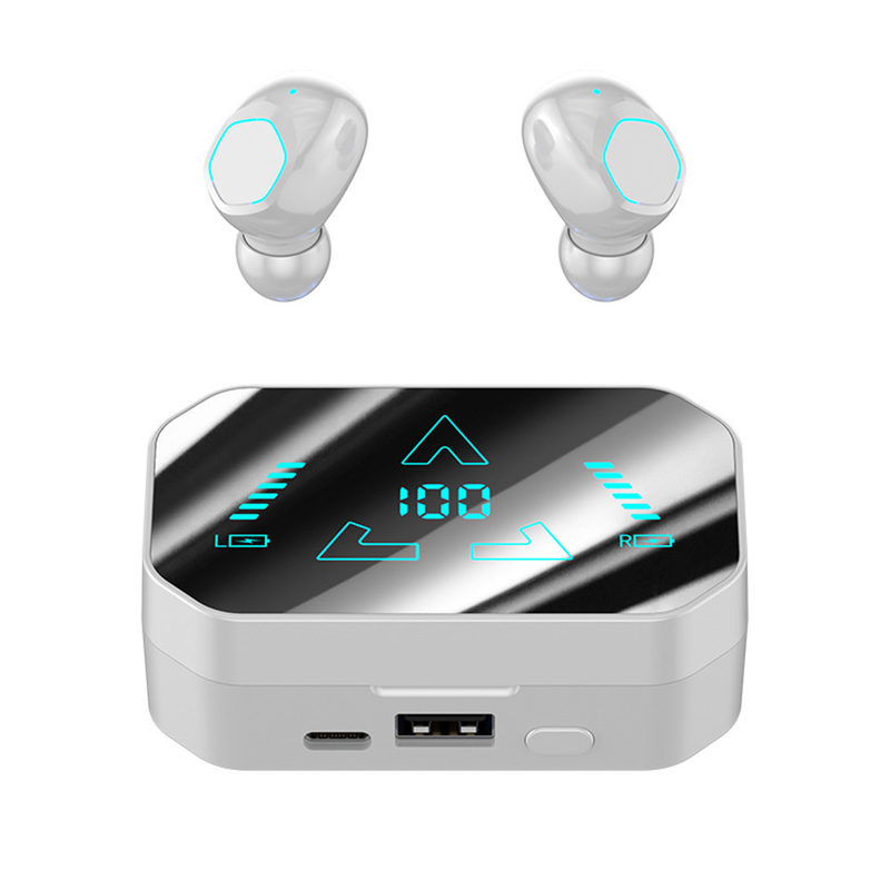 Bluetooth 5 ist da.3, F10 wasserdichte und staubdichte Kopfhörer mit digitalem Display Ergonomisches Design für Sport-Gaming