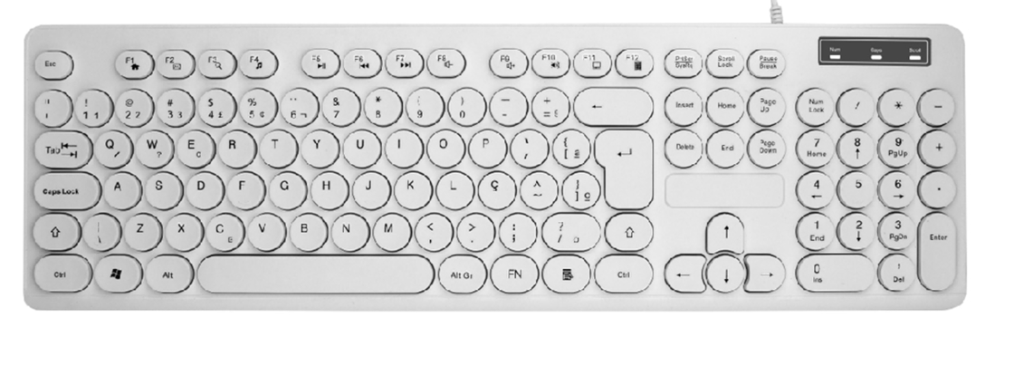 104 Tasten Wasserdichte USB-Tastatur HIPS Material Ergonomisches Design unterstützt Logo-Anpassung für Schlafzimmer und mehr