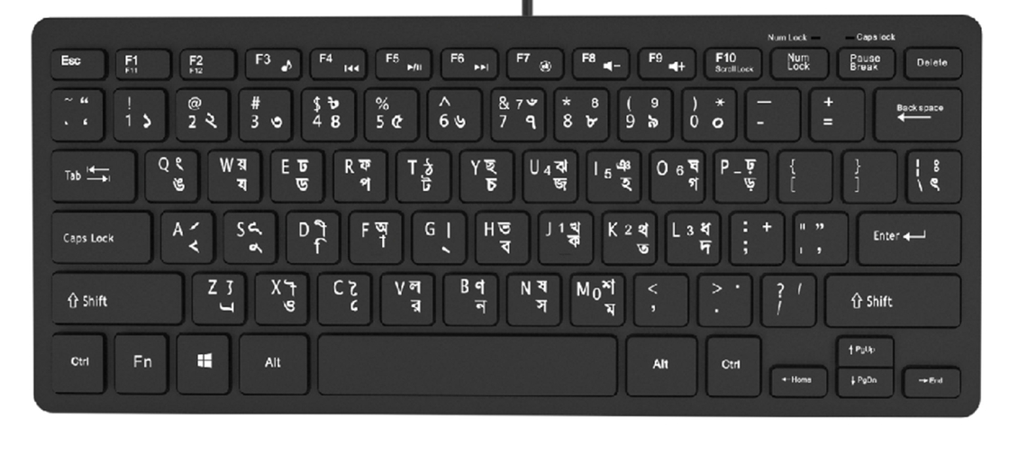 HIPS-Material Wasserdichte Tastatur mit 78 Carbon Film Tasten Stille Design Mehrsprachige Unterstützung und USB Plug-and-Play