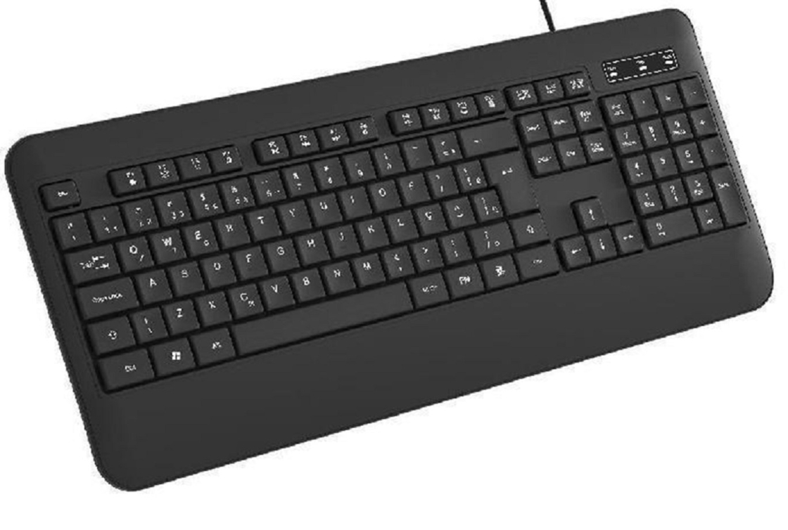 ETEK 104 wasserdichte Bürokeyboard mit Carbonfilm-Tasten HIPS Material 1,2 Meter geflochtenes Kabel unterstützt Logo-Anpassung