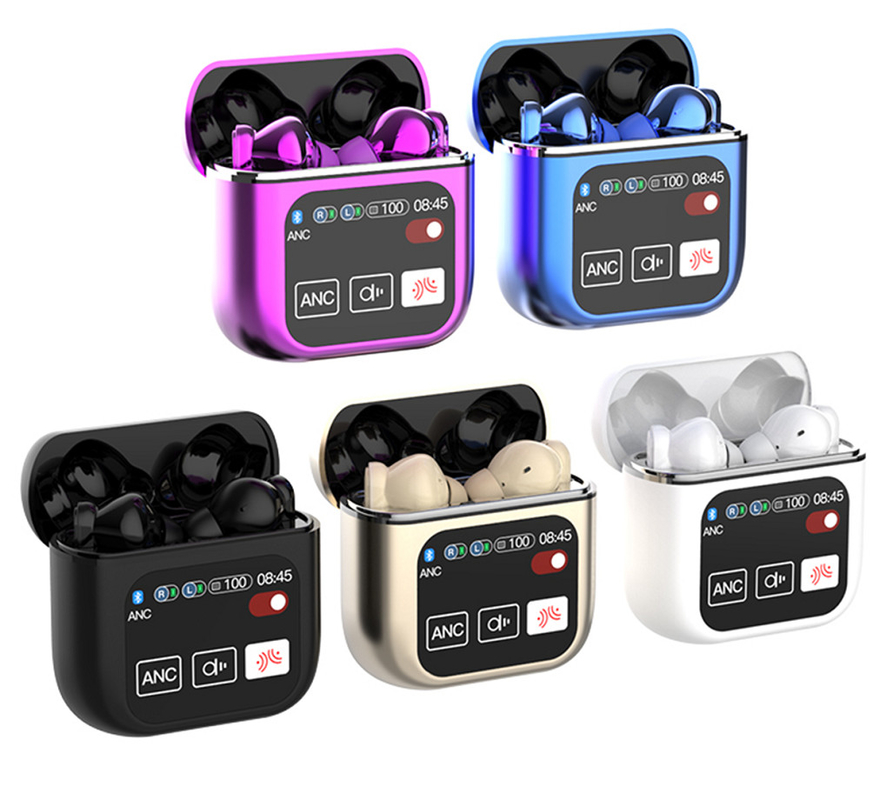 ETEK TWS Ohrhörer mit ANC & ENC 400mAh Ladekast F10 Treiber und Bluetooth mit geringer Latenz für immersives Spielen und Musik