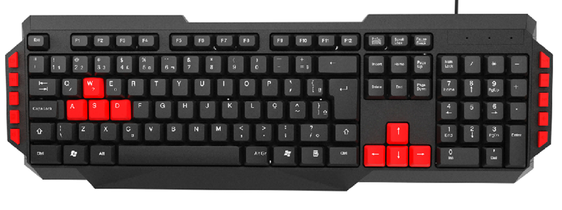 Wasserdichte Computer-Tastatur 441g 1,2 Meter Draht 104 Tasten + 10 Schnelltasten USB Plug-and-play HIPS Ergonomisches Design für Büroangestellte Heimnutzer