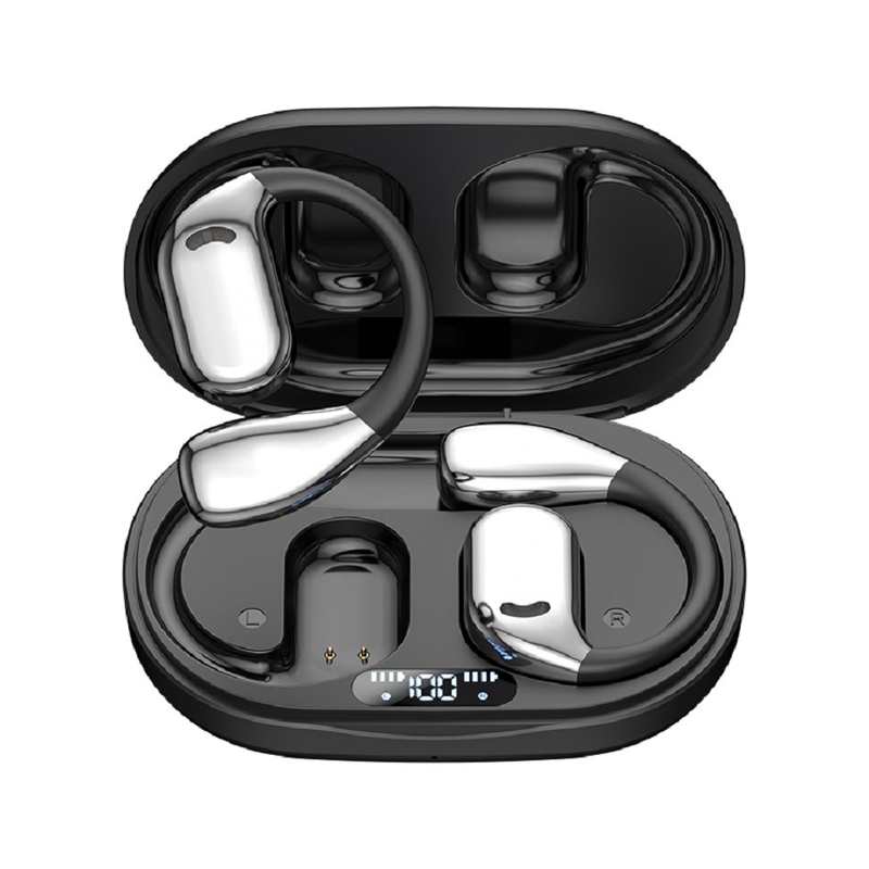 Bluetooth 5.4 TWS-Ohrhörer, Titanium-Kompositions-Diaphragma-Lautsprecher, 6 Stunden Spielzeit mit 300 mAh Ladekast, digitales Batterie-Display.