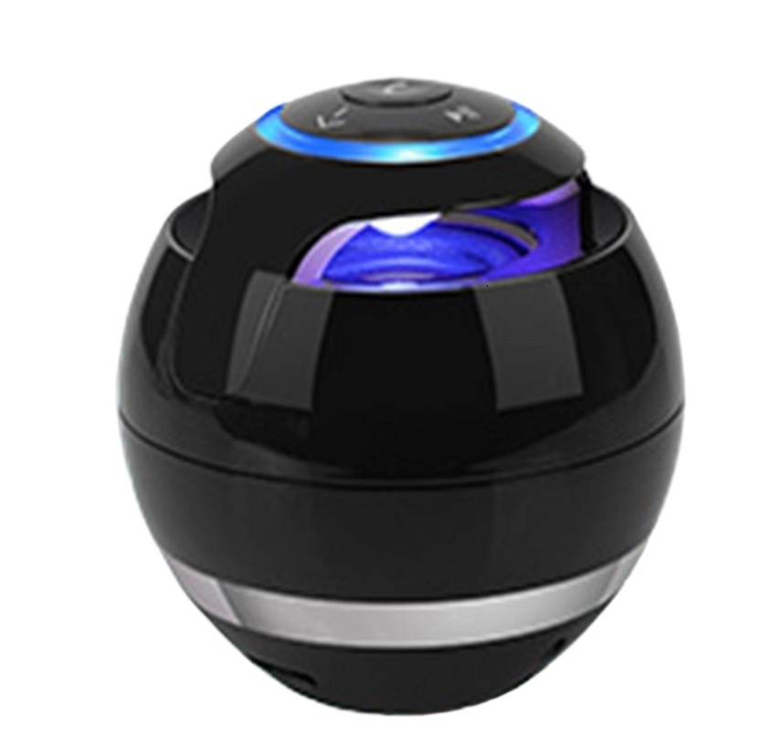 Kompakter Körper (D78*H78mm). Unterstützt Bluetooth, AUX, TF-Karte, FM-Radio. Eingebaute 300mAh-Batterie, USB-Ladung. 40mm Lautsprecher-Einheit.