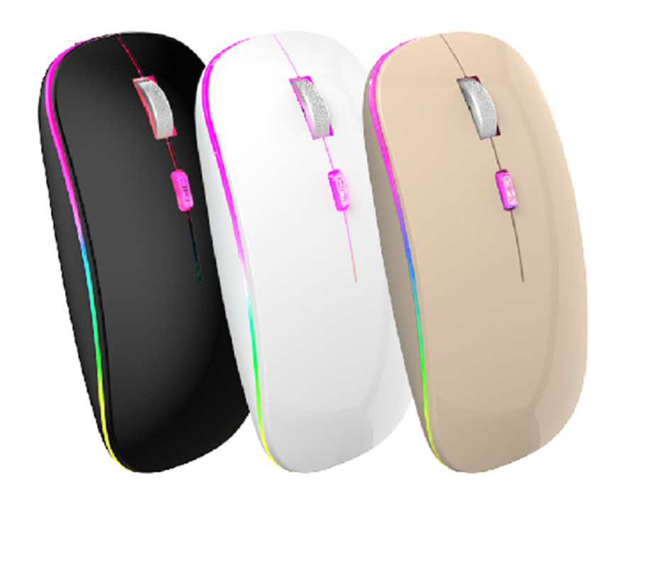 2.4G Bluetooth-Maus mit Windows und IOS 4 Präzisionsknöpfe Maus 1600DPI Tracking Wiederaufladbare Blitzmaus