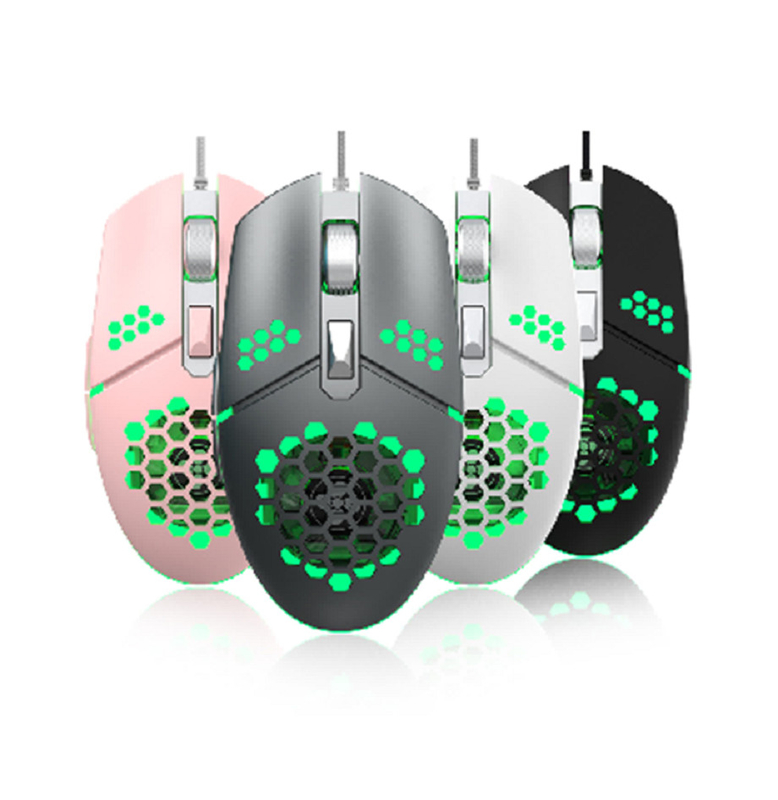 Drahtgebundene Maus bietet eine Knopflebensdauer von 10 Millionen Klicks, einstellbar 6400 DPI, 6-Knopf-Design, RGB-Beleuchtung, 1,5 m USB-Kabel