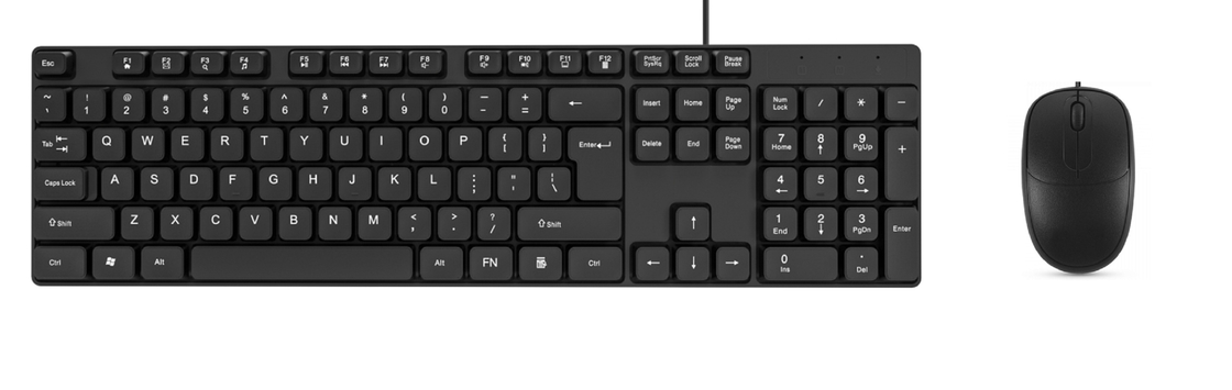 Wasserdichte 104-Taste Kabel-Tastatur-Maus Combo USB Plug-Play HIPS Material Multimedia-Tasten für Büro