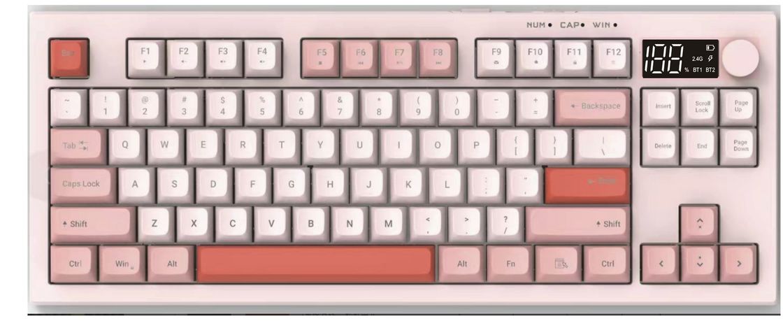 Dual-Mode Backlit-Tastatur aus ABS-Material mit verstärkter Eisenplatte Silber-Paste Wasserdicht