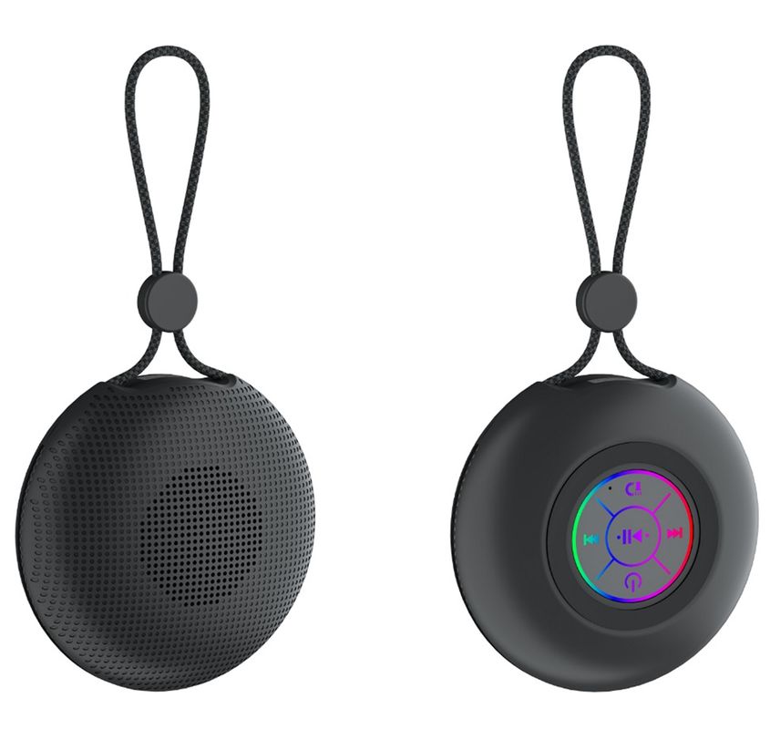 Tragbare Bluetooth 5.3 Lautsprecher mit IPX4 Wasserdichtheit RGB Lichter Hängendes Seil Design 52mm Treiber 5W Ausgang Typ-C Aufladen