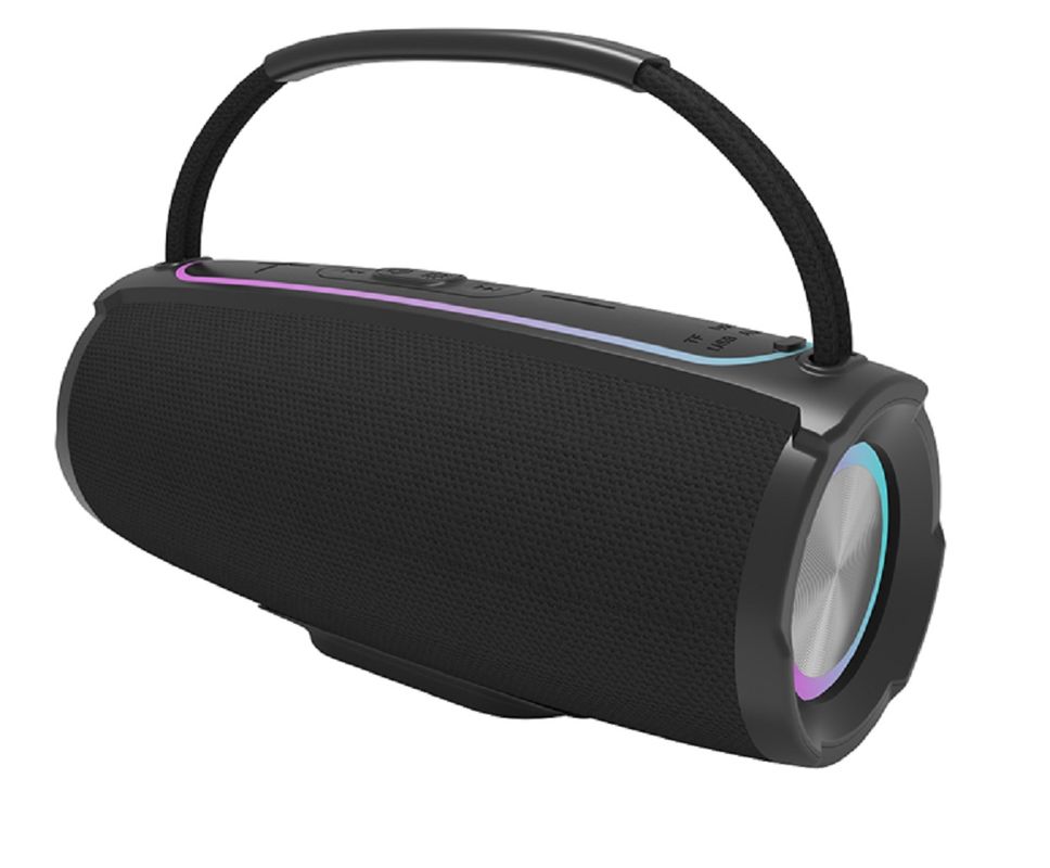 Dual 10W Bluetooth 5.3 Lautsprecher 2600mAh Handgriff Design RGB Licht & 4-Modus Wiedergabe AUX TF FM USB-Flash-Laufwerk