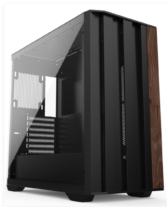 Gaming-Gehäuse SPCC+ABS+Holzstruktur Front Dual USB 1.0+USB 3.0+Type-C Triple Wasserkühlung