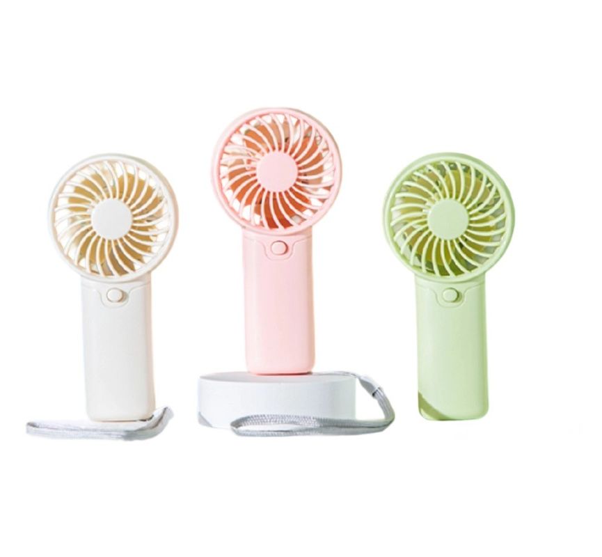 AAA Batterie Handventilator 2W ABS-Gehäuse 6 * 3,7 * 12,5 cm Größe 53,7 g Leichtgewicht mit Lanyard Grün Rot Weiß