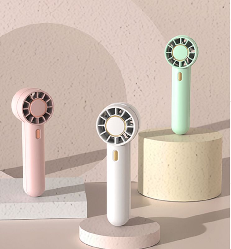 ABS Materialien 3-Speed Typ-C Wiederaufladbarer Minifan 6H Laufzeit 1200mAh Batterie Weiß Grün Pink