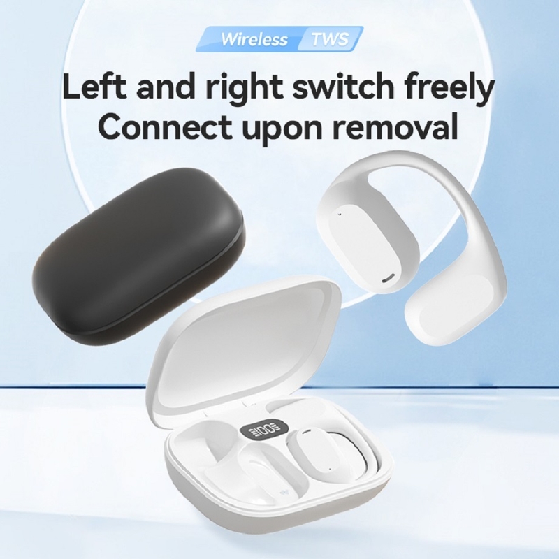 ETEK Ohrbügel-TWS-Kopfhörer, Bluetooth 5.3 (A2DP/AVRCP/HFP), 50mAh Kopfhörerzelle + 300mAh Gehäuse (Schutzplatine)