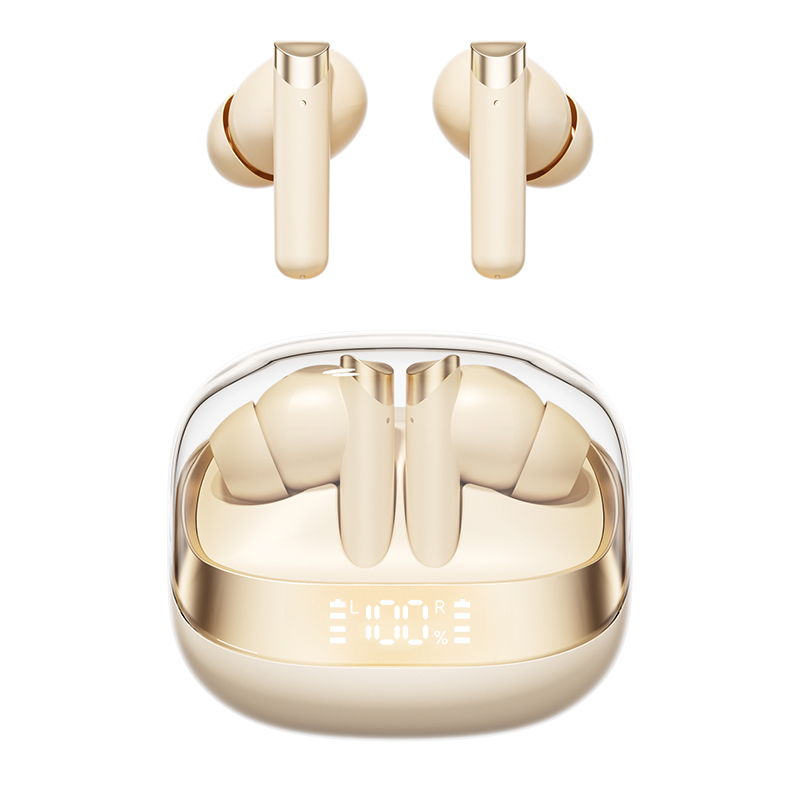 ETEK Wireless Earphones Bluetooth 5.4 ANC Earphone F10 Kupferring Lautsprecher 300mAh Gehäuse Schwarz Weiß