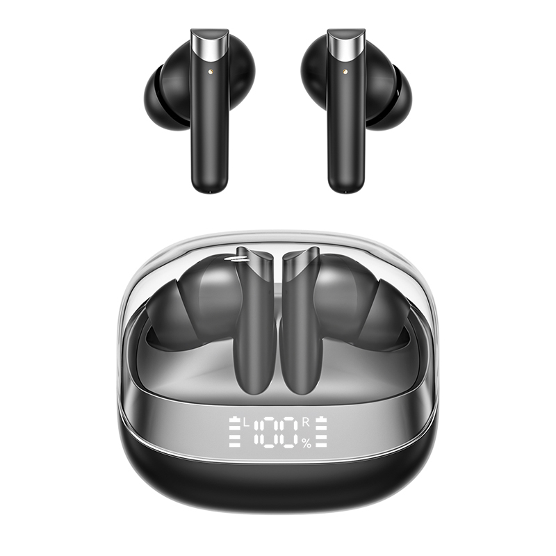 ETEK Wireless Earphones Bluetooth 5.4 ANC Earphone F10 Kupferring Lautsprecher 300mAh Gehäuse Schwarz Weiß