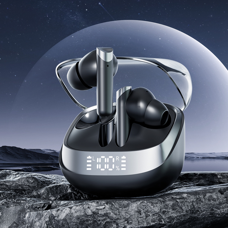 ETEK Wireless Earphones Bluetooth 5.4 ANC Earphone F10 Kupferring Lautsprecher 300mAh Gehäuse Schwarz Weiß