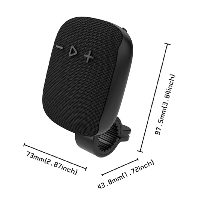 Bluetooth 5.3 Lautsprecher, 5W 45MM Treiber, 400mAh Batterie, ABS + Stoff + Siliziummaterial, TF / FM / USB Wiedergabe und Anrufen ((schwarz, rot, blau)