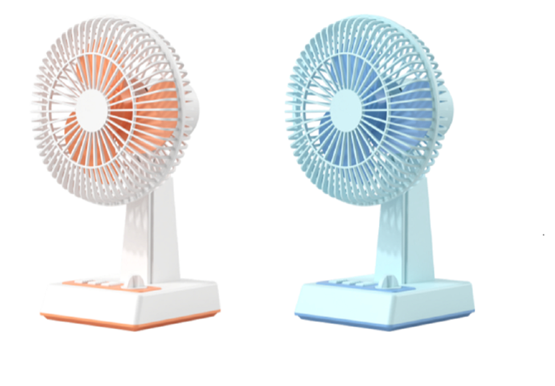 ETEK Tragbarer Multifunktions-USB-Ventilator, Hänge-/Desktop-Dual-Use, 3-Geschwindigkeitsstufen, ABS+PP-Material, Sicherer 5V/6W-Energiesparbetrieb