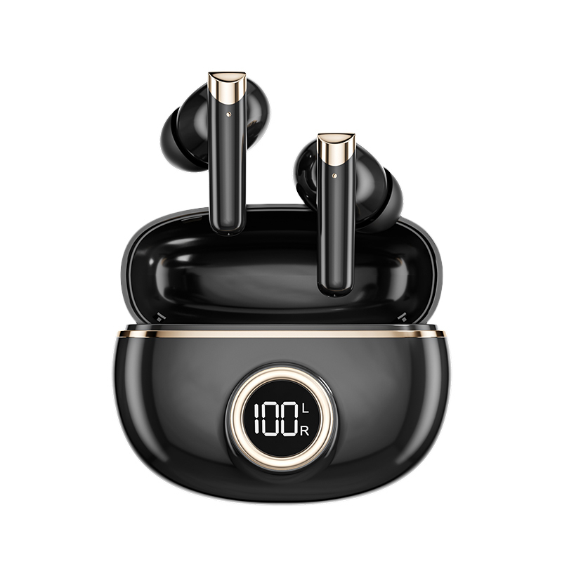 ETEK Vergoldeter Bluetooth 5.4 TWS-Kopfhörer mit F10, 25mAh Ohrhörerzelle + 230mAh Ladecase (Schutzplatine), 2-3 Stunden Gesprächszeit.