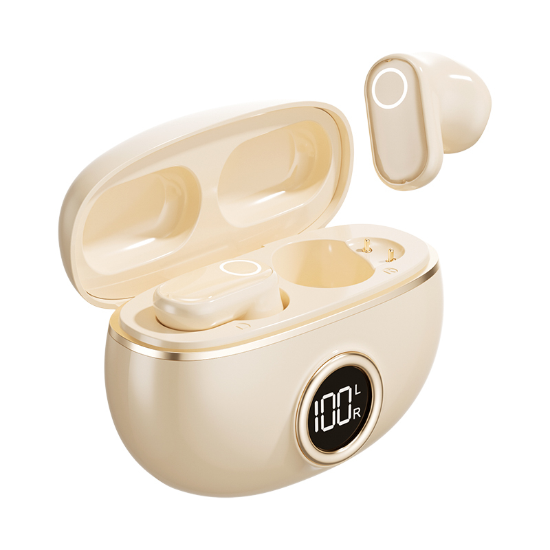 ETEK Vergoldeter Bluetooth 5.4 TWS-Kopfhörer mit F10, 25mAh Ohrhörerzelle + 230mAh Ladecase (Schutzplatine), 2-3 Stunden Gesprächszeit.