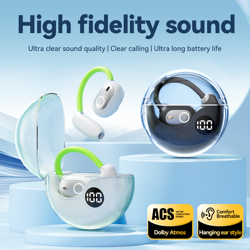 ETEK Bluetooth 5.4 TWS-Kopfhörer mit 115 dB Empfindlichkeit, 40 mAh Kopfhörerzelle + 200 mAh Ladecase (Schutzplatine), F13-Lautsprecher