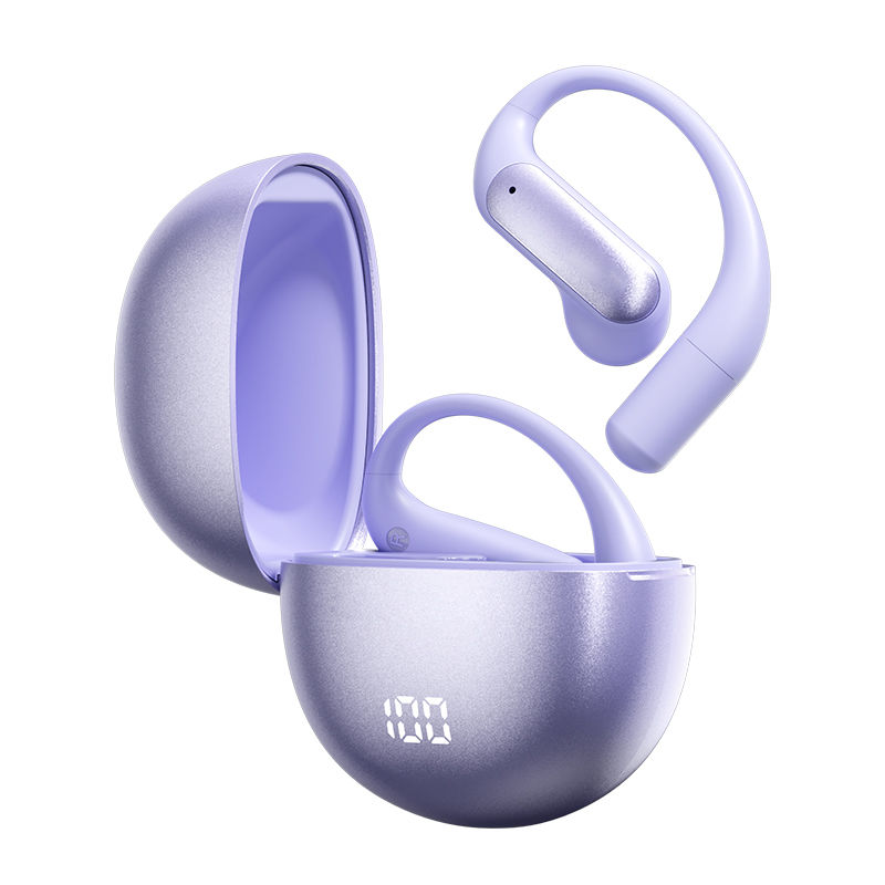 ETEK OWS offene Kopfhörer 40mAh Batterie während die Ladekase 500mAh geschützte Batterie schwarz lila Silber