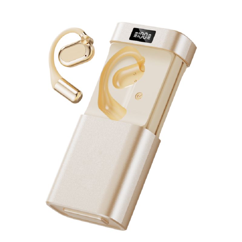 ETEK Open-Fit AI Translation Wireless Earphone mit LED Taschenlampe und Power Bank 1800mAh Ladekast Schwarz / Komplexität