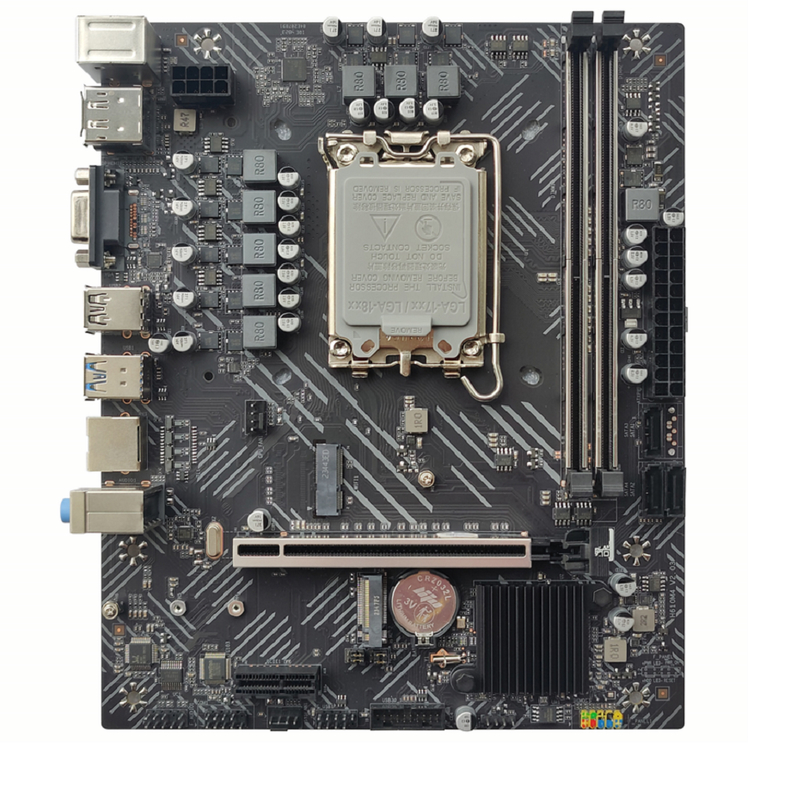 ETEK H610 Mikro-ATX-Motherboard für LGA1700 CPUs DDR4 Dual-Channel PCIe 4.0 x16 Slot DP+HDMI+VGA Optionale Ausgänge