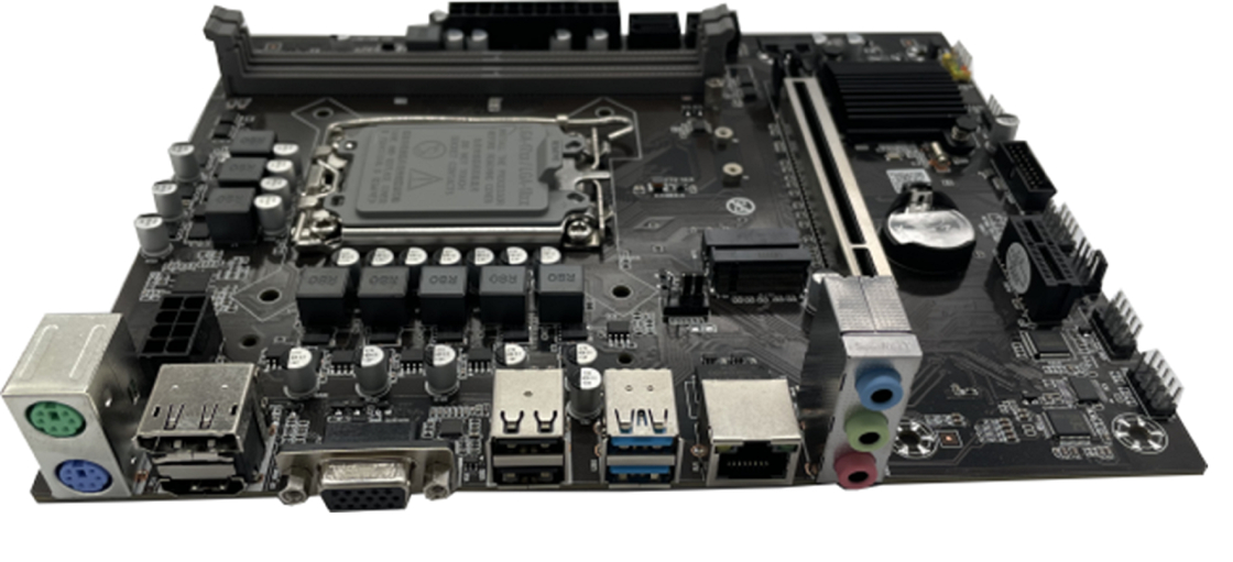 ETEK H610 Mikro-ATX-Motherboard für LGA1700 CPUs DDR4 Dual-Channel PCIe 4.0 x16 Slot DP+HDMI+VGA Optionale Ausgänge