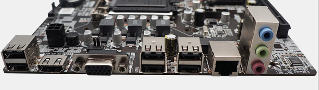 ETEK-Mainboard mit Dual-Channel DDR3 1066/1333 SDRAM bis zu 8GB, inklusive PCIe-Steckplätze, M.2-Speicher, mehrere SATA- und USB-Anschlüsse