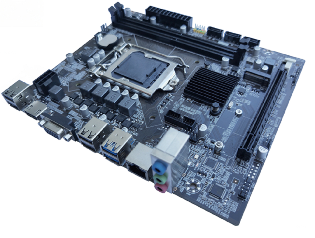 ETEK H110 Chipsatz Micro-ATX-Mainboard für CPUs der 6. bis 9. Generation Dual-Channel DDR4 VGA+HDMI Ausgänge 3*SATA-Anschlüsse + 1*M.2-Steckplatz