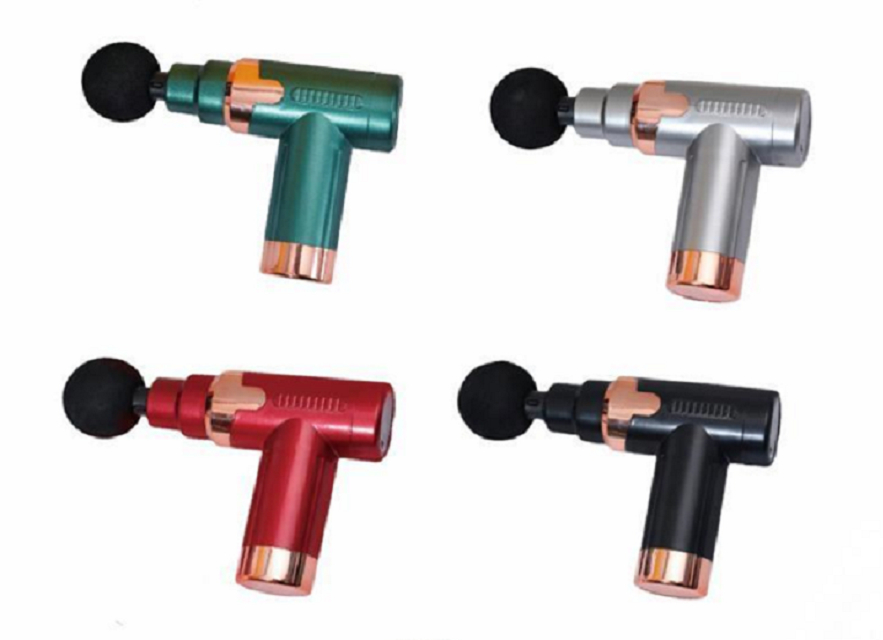 ETEK Massage Guns verfügen über eine ABS+Elektronik-Komponenten-Konstruktion mit Tastensteuerung, 7,4V Akku und 25W Nennleistung