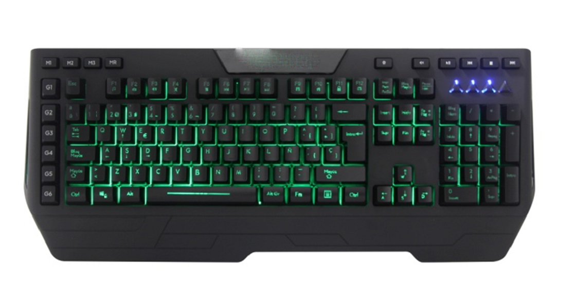 Gaming-Tastatur mit USB-Anschluss, 19-Tasten Anti-Ghosting, RGB-Hintergrundbeleuchtung, 1,5 m Kabellänge, optionale Funktionen verfügbar