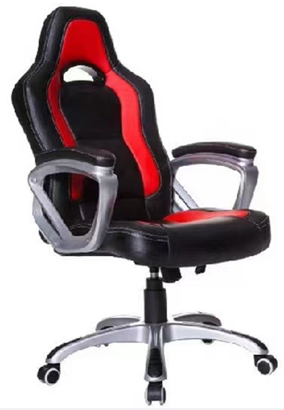 Spielstuhl PU-Räder 320mm Pulverbeschichtete Basis 100mm lackierte Gashebe Neigungsmechanismus Mesh-gepolsterte Pulverbeschichtete Armlehnen