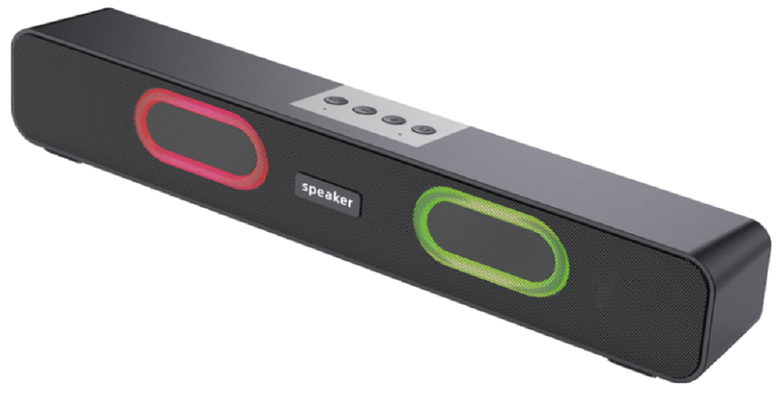 10 W Multi-Funktion Portable Bluetooth Lautsprecher, TF/USB/FM/AUX, Hands-Free-Anruf, Dual-Diaphragma mit Licht, 1200mAh, Schwarz