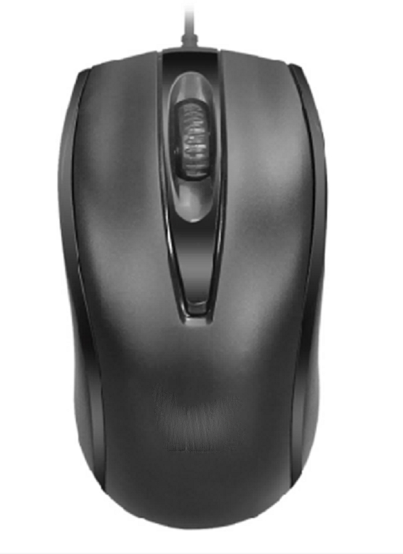 ETEK Ergonomische optische Maus, USB-verkabelte Maus, 3-Buttons, 3 Millionen Klicks, ABS, 1,35m Kabel, 5V/100mA, für Win/Mac
