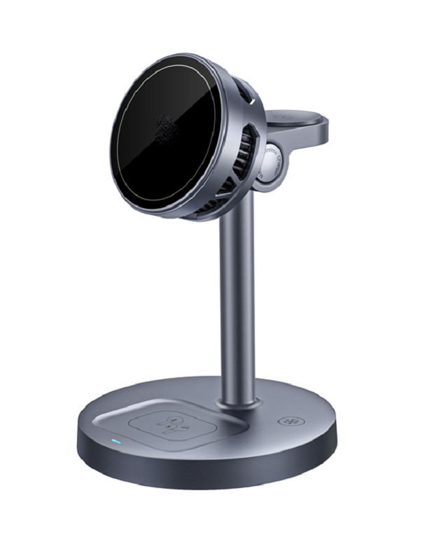 ETEK 25W Metall 3-in-1 Wireless Charger, Schnellladung für Telefon (bis zu 25W), Uhr (bis zu 5W) & Earbuds (bis zu 2,5W), MOQ: 1.000 Einheiten.