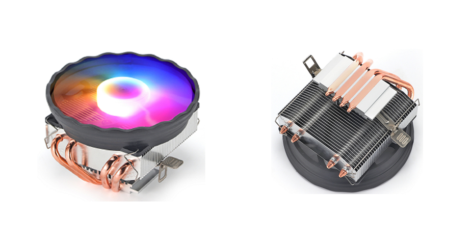 Universeller CPU-Kühler, 4 Kupfer-Heatpipes, 120-mm-Lüfter, 2500 U/min, FM/AM3/AM4/AM5/LGA115x/1200/1366/1700/2011, Hydrauliklager, 20 dB