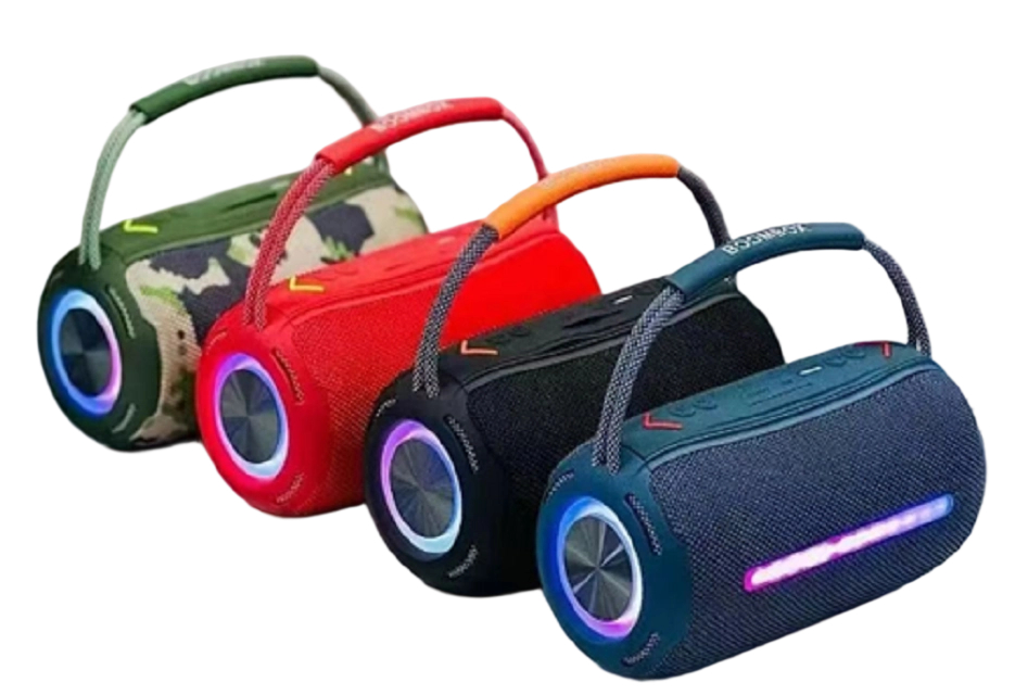 10W Party Bluetooth Lautsprecher, Dual 5W RMS, BT/AUX/TF/U-Disk, 1200mAh Akku, Stoff+Kunststoff Design, für Party, Outdoor, Zuhause, etc.