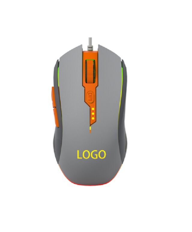 6D Drahtgaming-Maus,Rainbow LED, 4 DPI-Levels (1200-3600), A603 IC, 96g Leichtgewicht, 1,4m geflochtenes Kabel